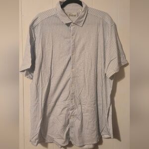 Caslon Men's Blue and White Checkered Button Down Shirt